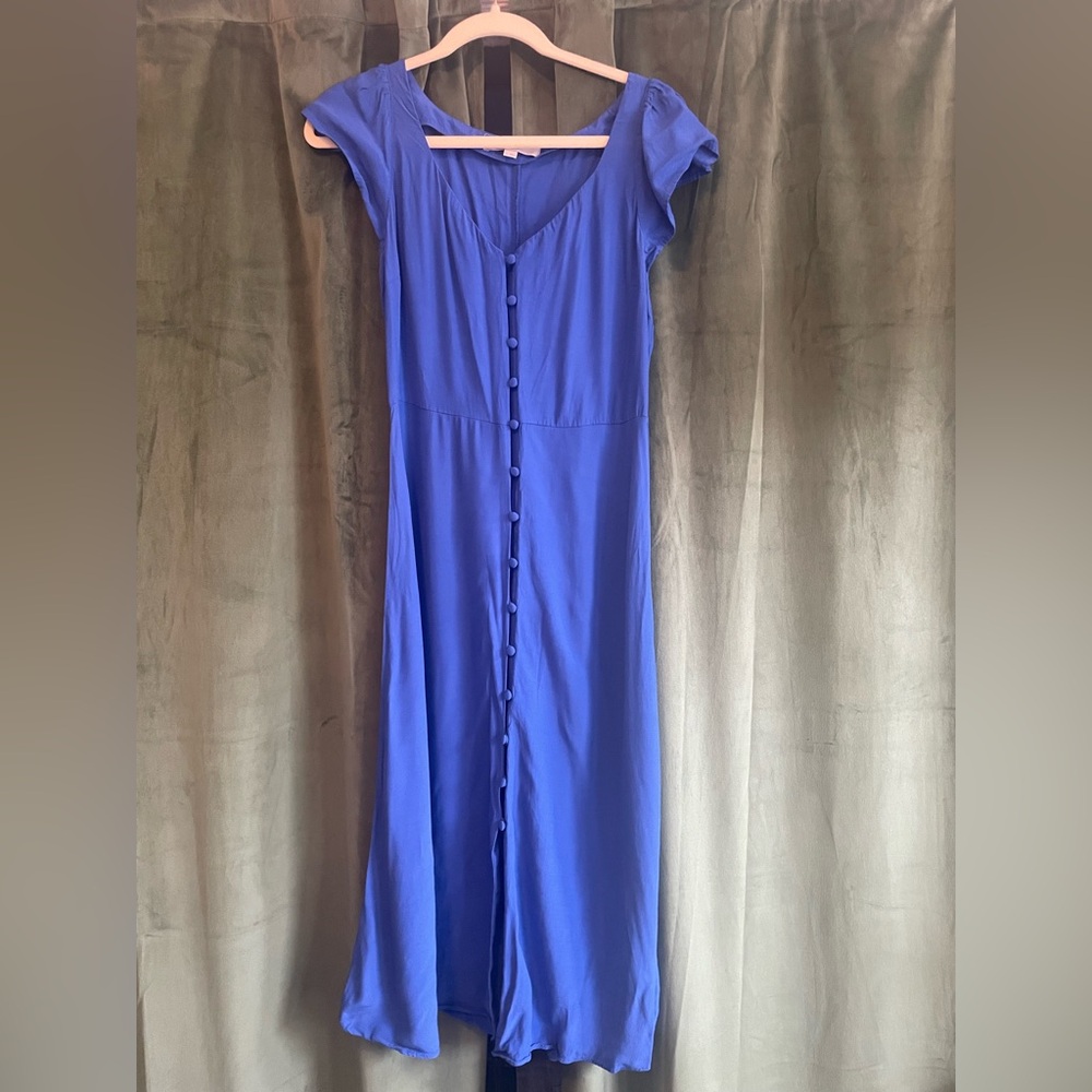 LOFT blue midi dress